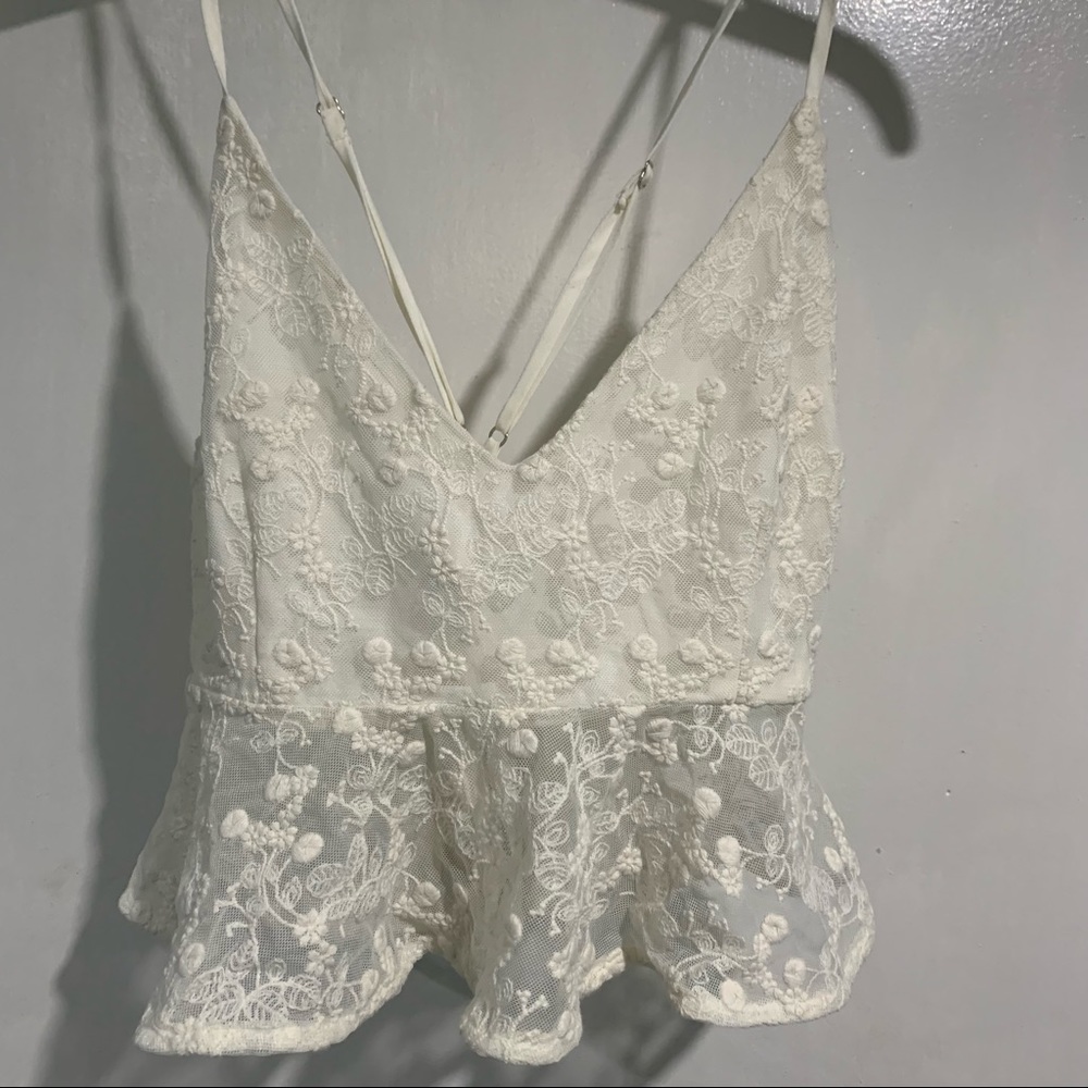 Cropped flowy tank